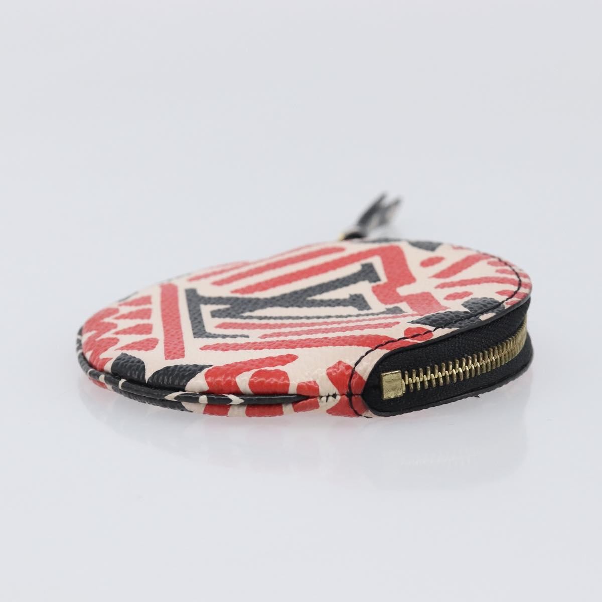 Louis Vuitton Round Coin Purse Limited Edition Crafty Monogram Giant, Red, Canvas, Clutch