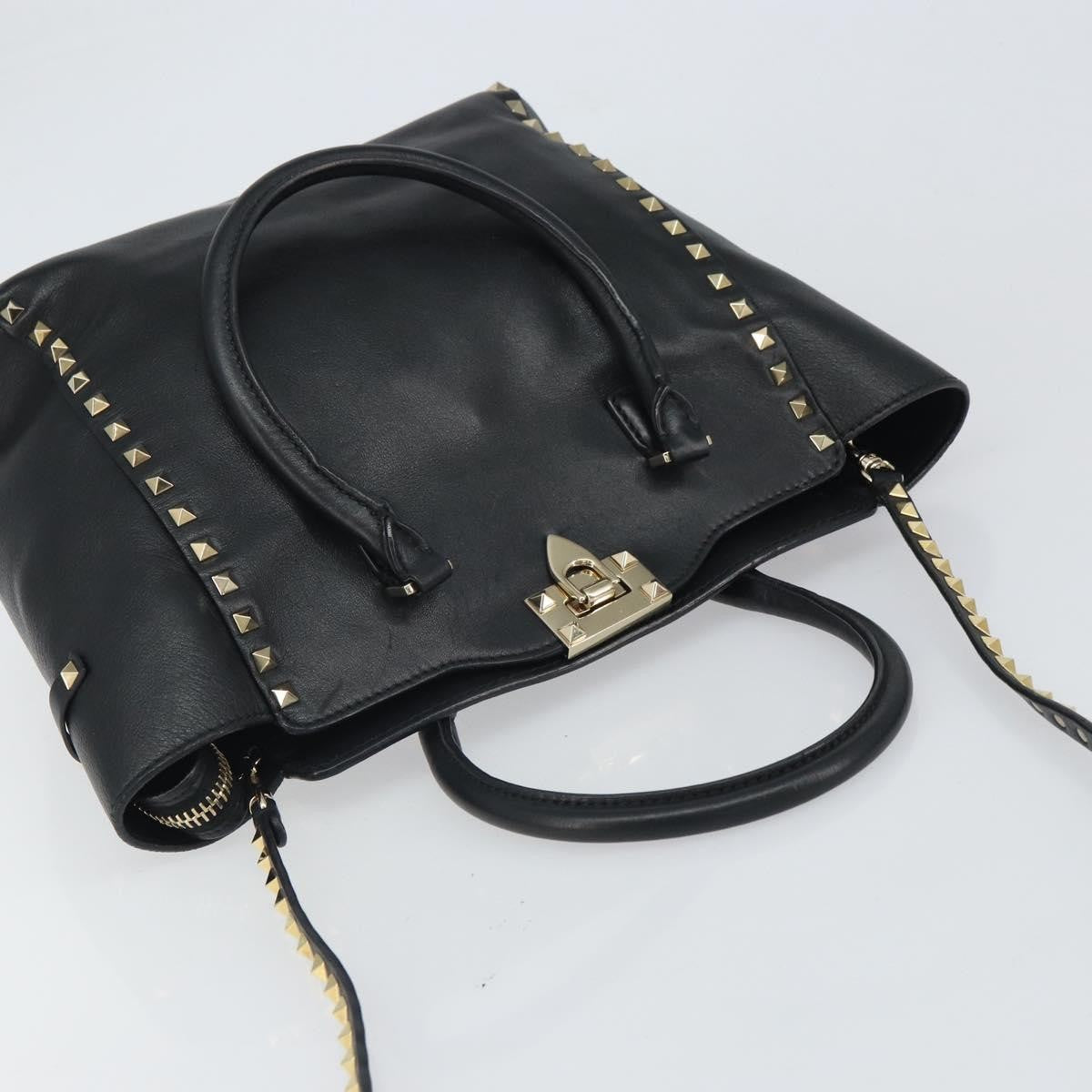 Valentino Garavani Rockstud Tote Soft Leather, Black, Leather, Tote Bag