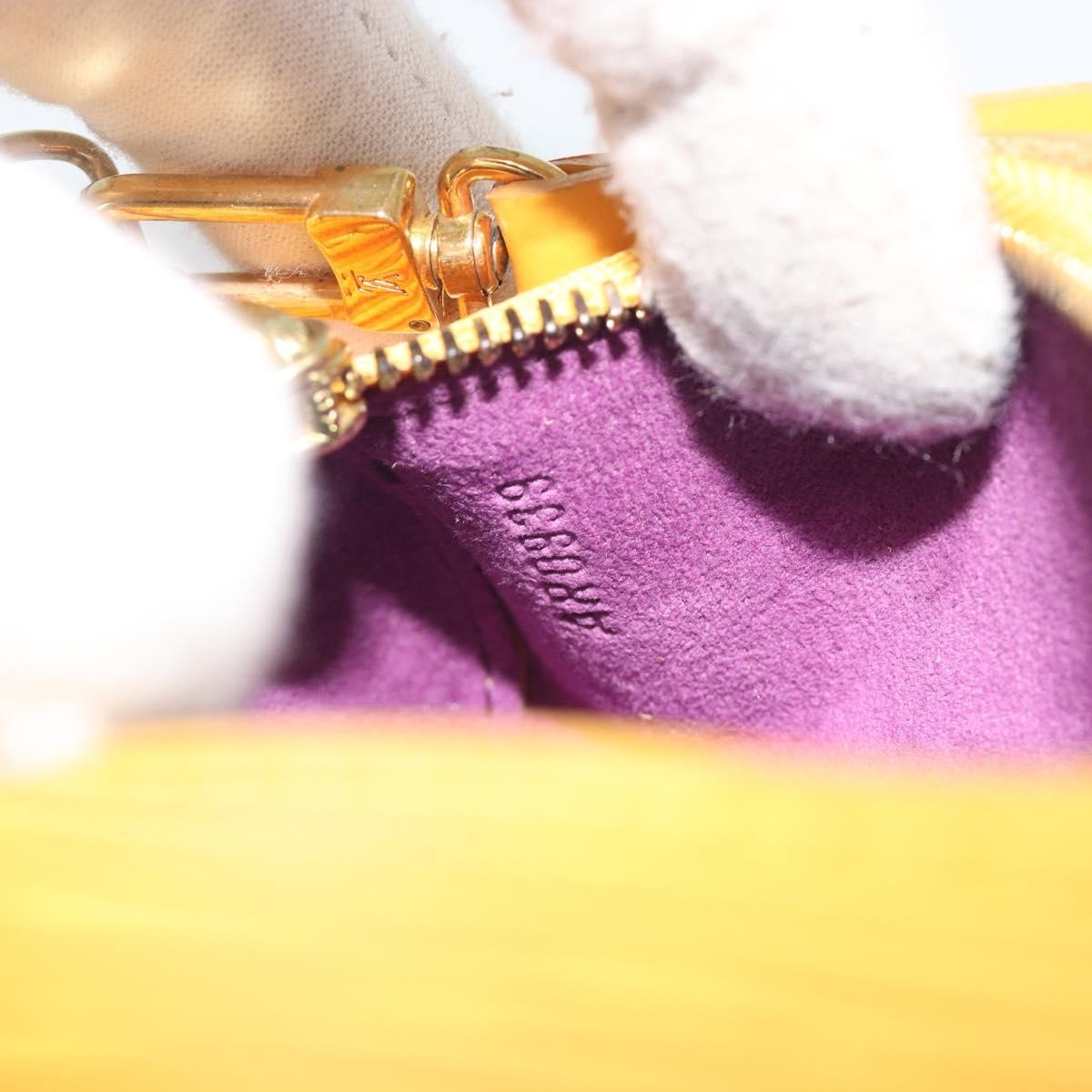 Louis Vuitton Soufflot Pochette Epi Leather, Yellow, Leather, Clutch