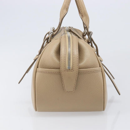 Burberry Belted Boston Leather, Beige, Leather, Handbag