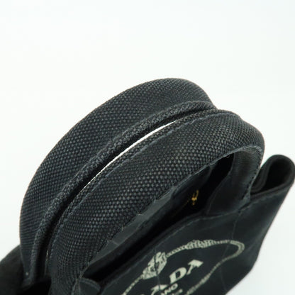 Prada Canapa Canvas, Black, Canvas, Tote Bag