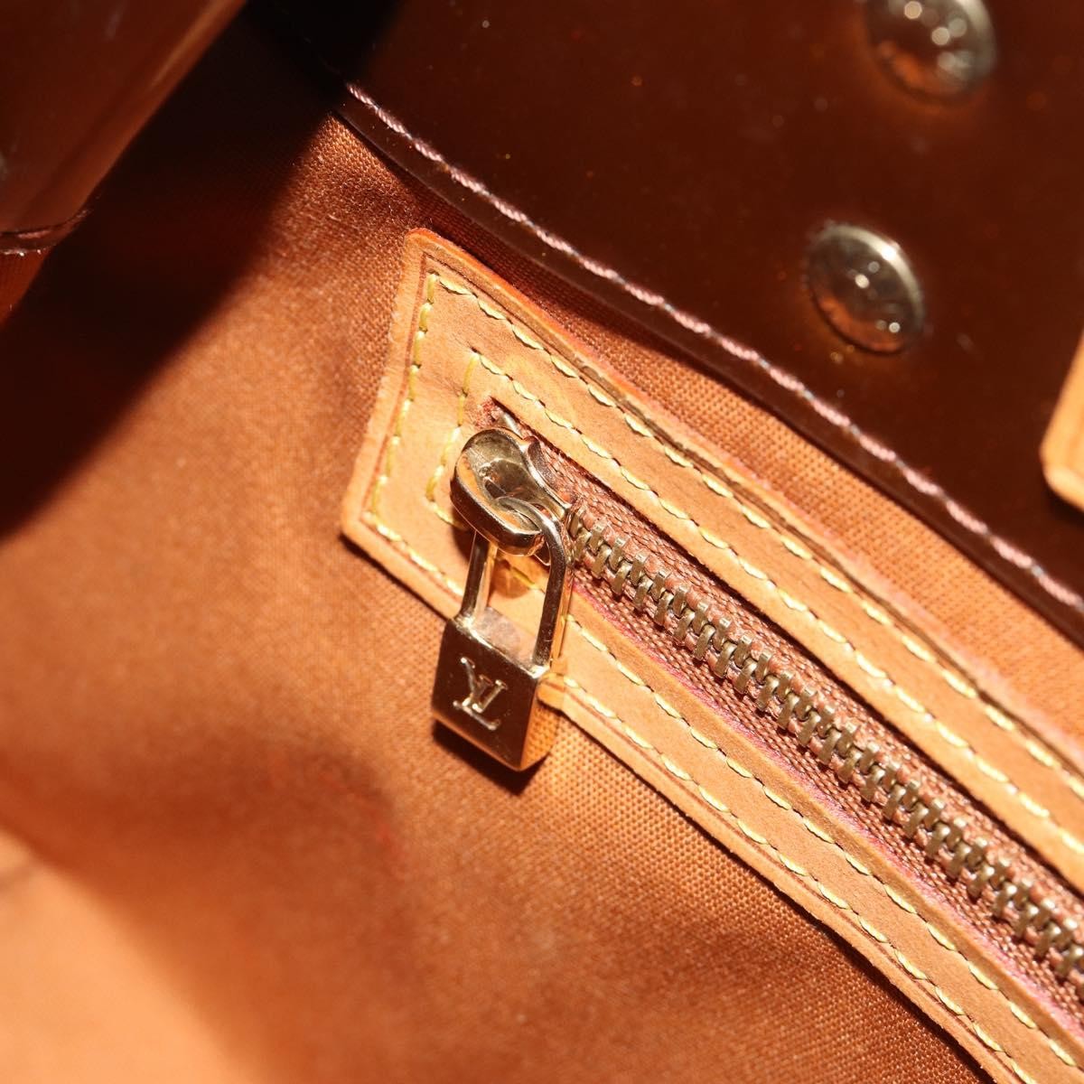 Louis Vuitton Reade Monogram Vernis, Brown, Patent Leather, Handbag