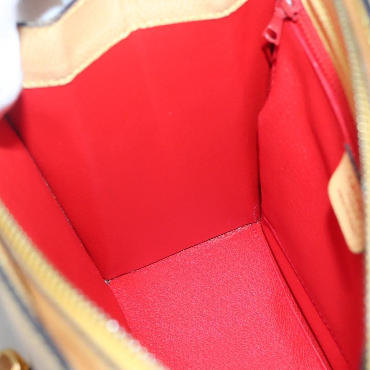 Celine Vintage Turnlock Leather, Yellow, Leather, Handbag