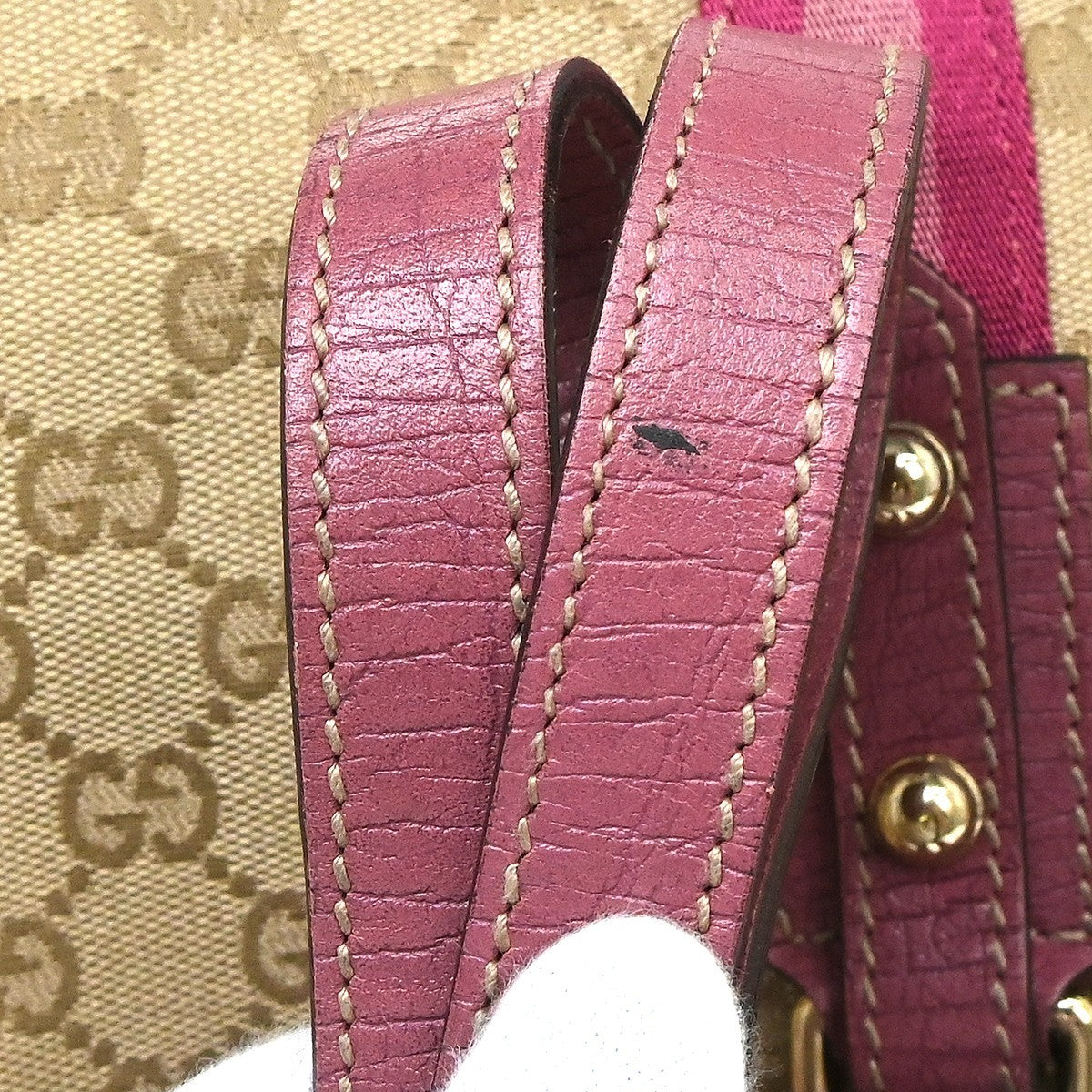 Gucci Tote GG Canvas and Leather, Beige, Canvas, Tote Bag