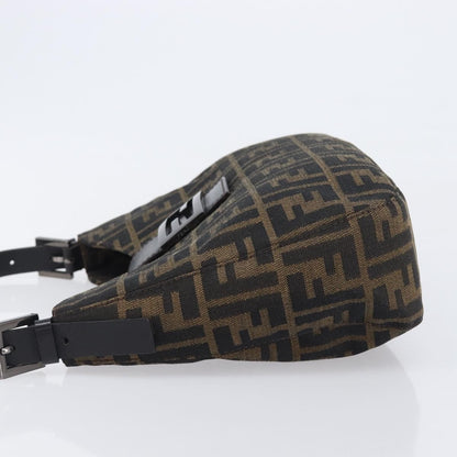 Fendi Vintage Pocket Zucca Canvas, Brown, Canvas, Shoulder Bag