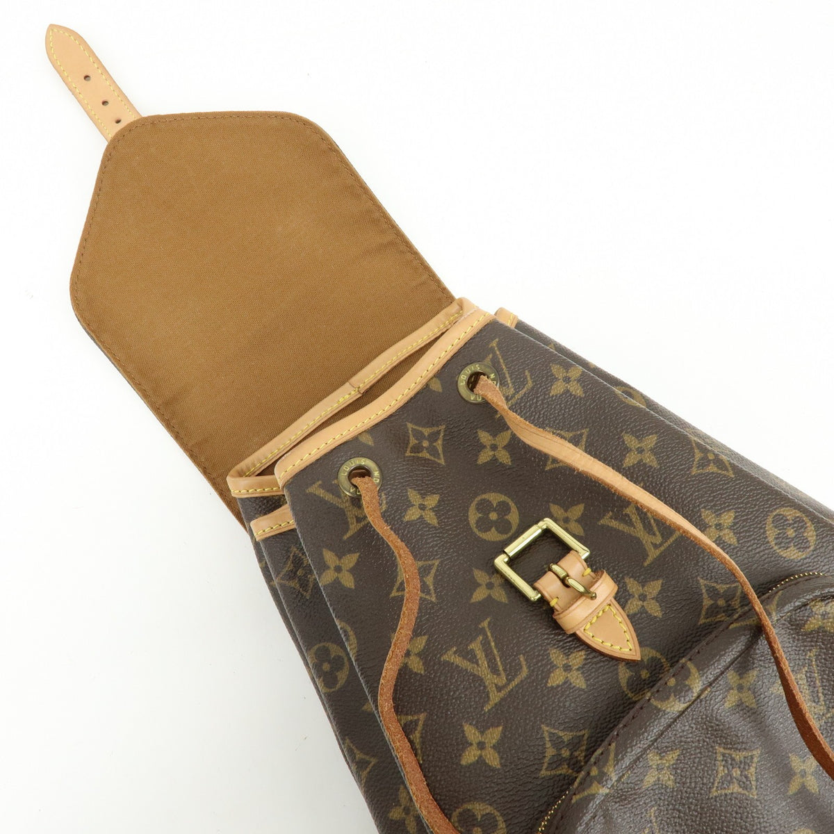 Louis Vuitton Vintage Montsouris Monogram Canvas, Brown, Canvas, Backpack
