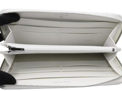 Chanel Trifold Flap Quilted Caviar, White, Leather, Wallet