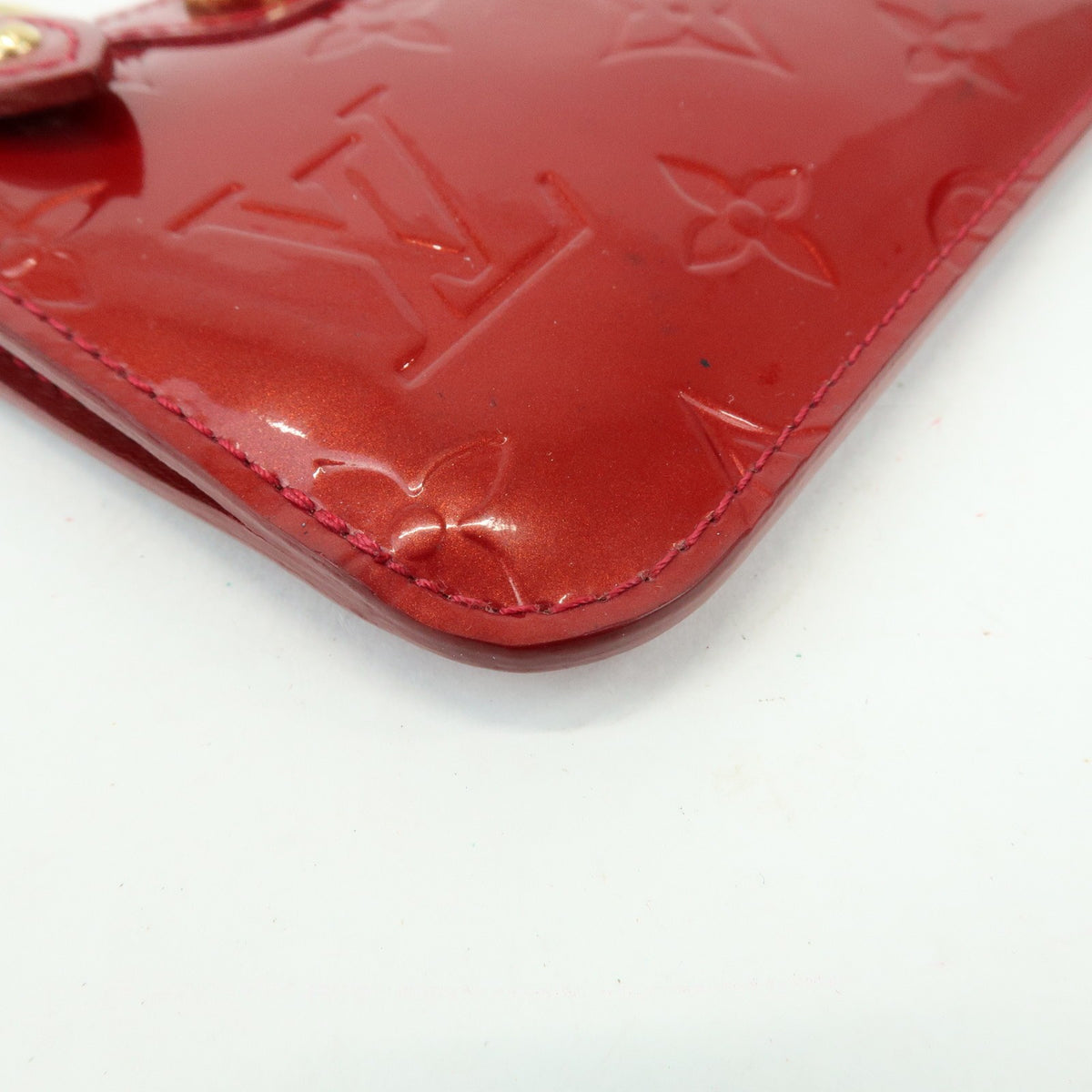 Louis Vuitton Pochette Clés Patent Leather, Red, Patent Leather, Wallet