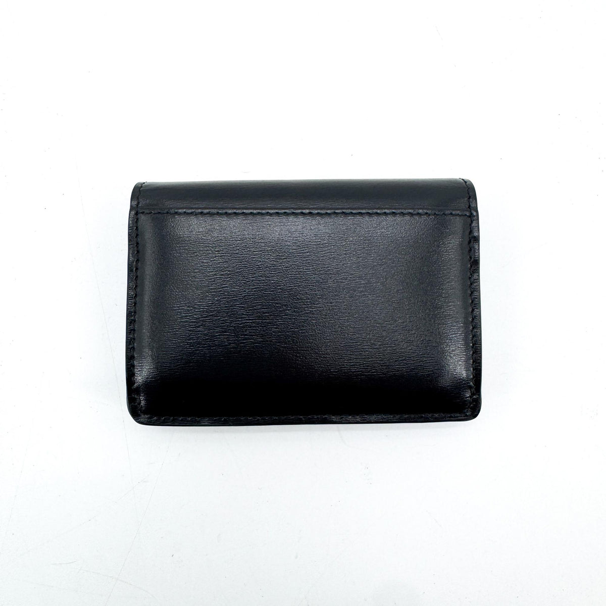 Celine Triomphe Card Case Leather, Black, Leather, Card Holder