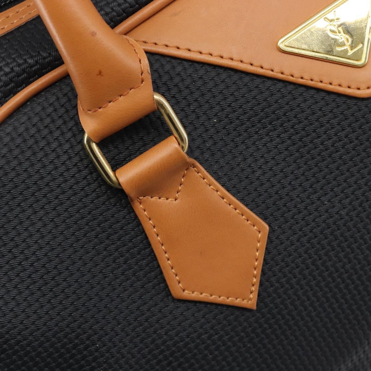 Saint Laurent Vintage Boston PVC Leather, Black, PVC, Travel Bag