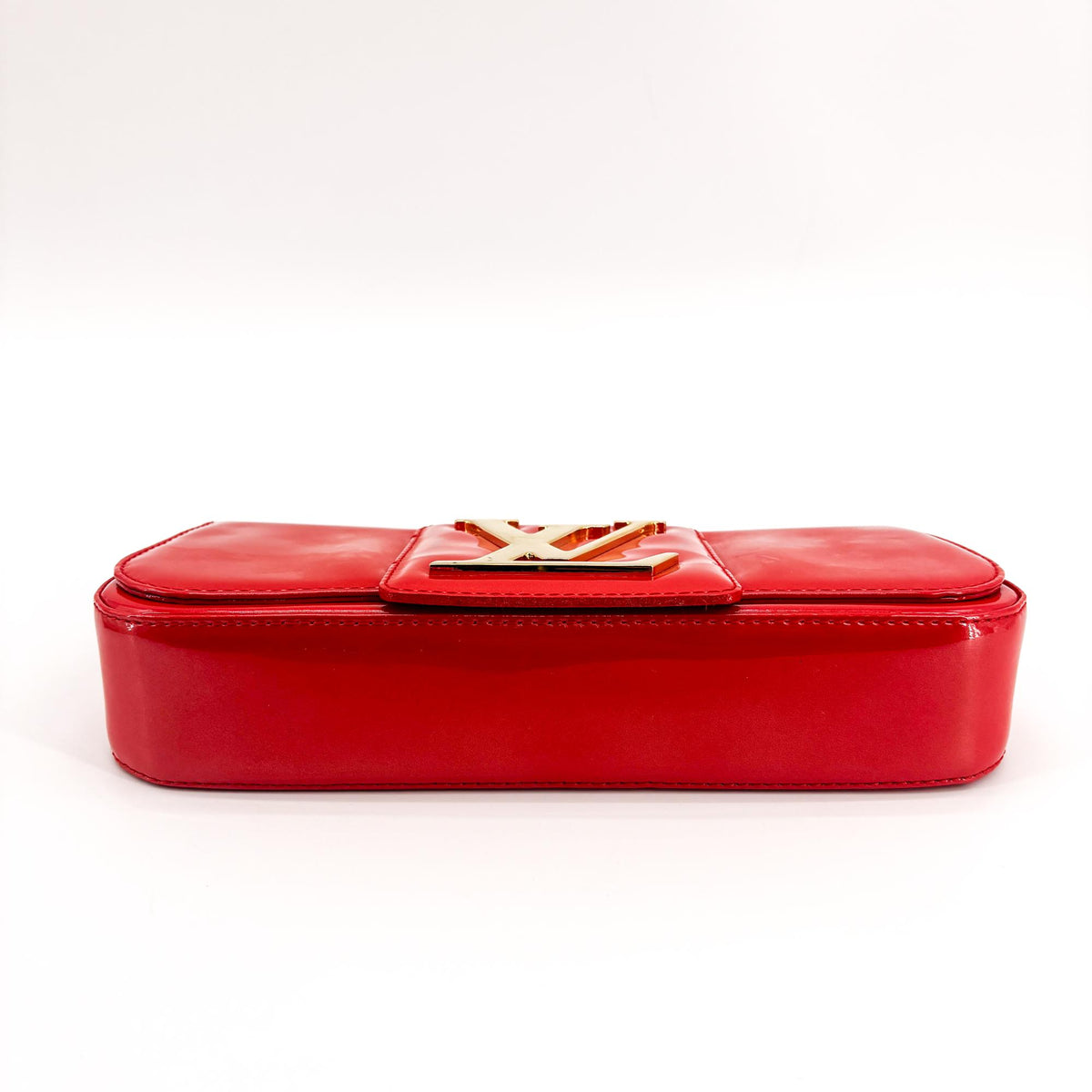 Louis Vuitton Sobe Clutch Patent, Red, Patent Leather, Clutch
