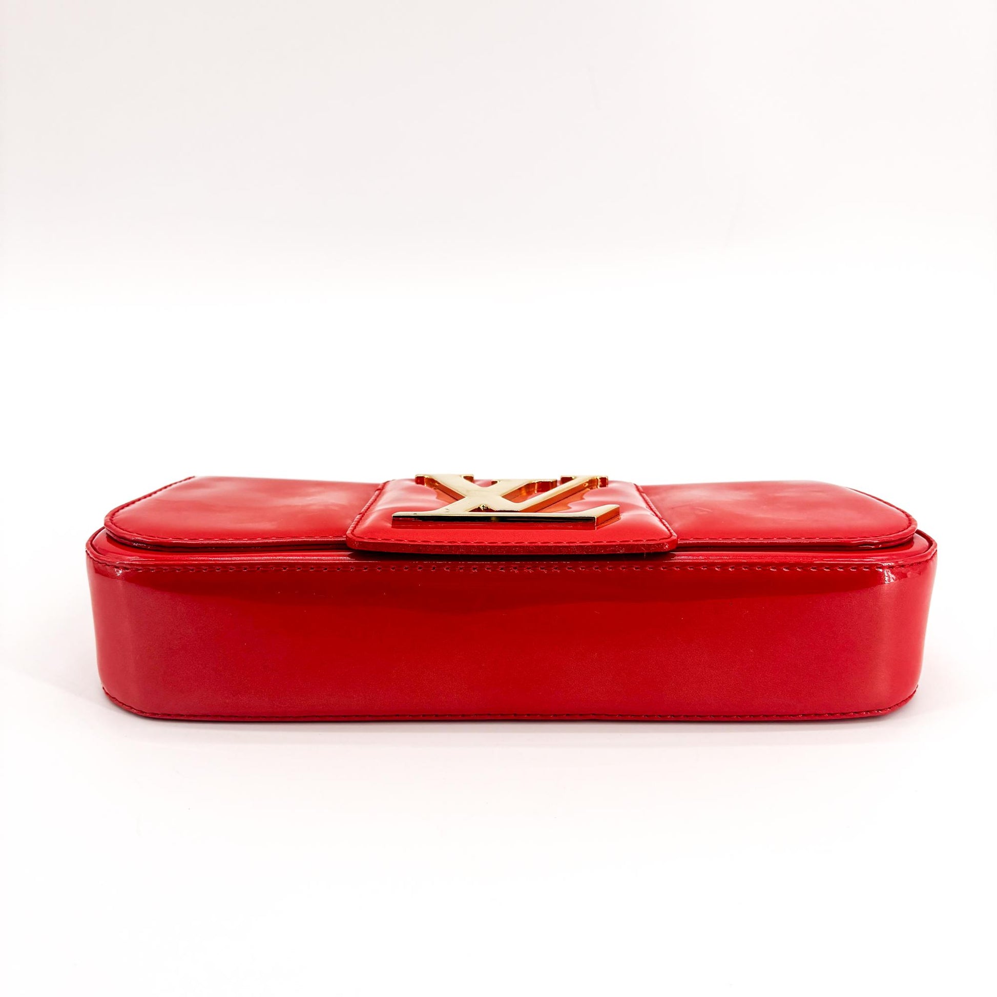 Louis Vuitton Sobe Clutch Patent, Red, Patent Leather, Clutch