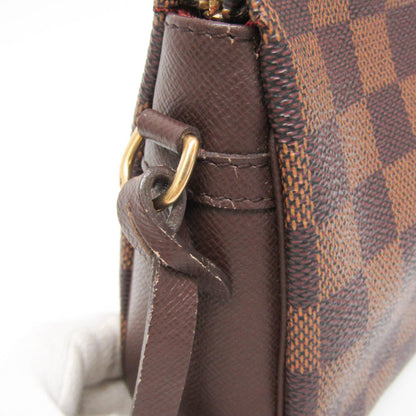 Louis Vuitton Trousse Make Up Damier, Brown, Canvas, Clutch