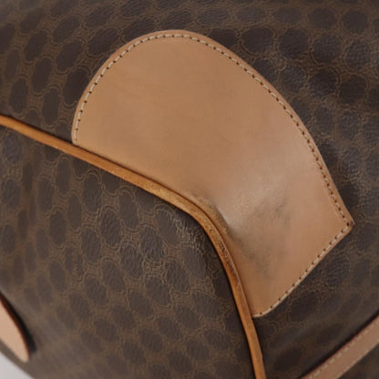 Celine Vintage Duffle Canvas and Leather, Brown, Canvas, Travel Bag