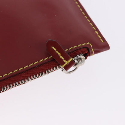 Louis Vuitton Neverfull Leather, Red, Leather, Clutch