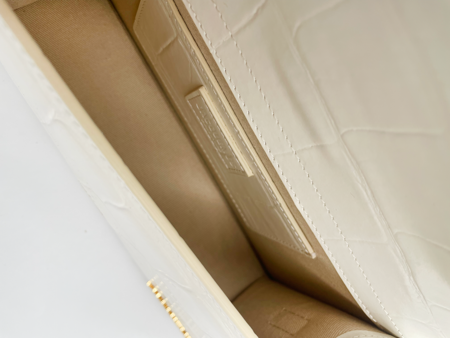 Jacquemus Le Bambidou Flap Bag Shearling, WHITE, LEATHER, Travel bag