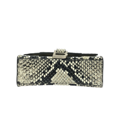 Balenciaga Hourglass Top Handle Printed Leather, Gray, Calfskin, Handbag