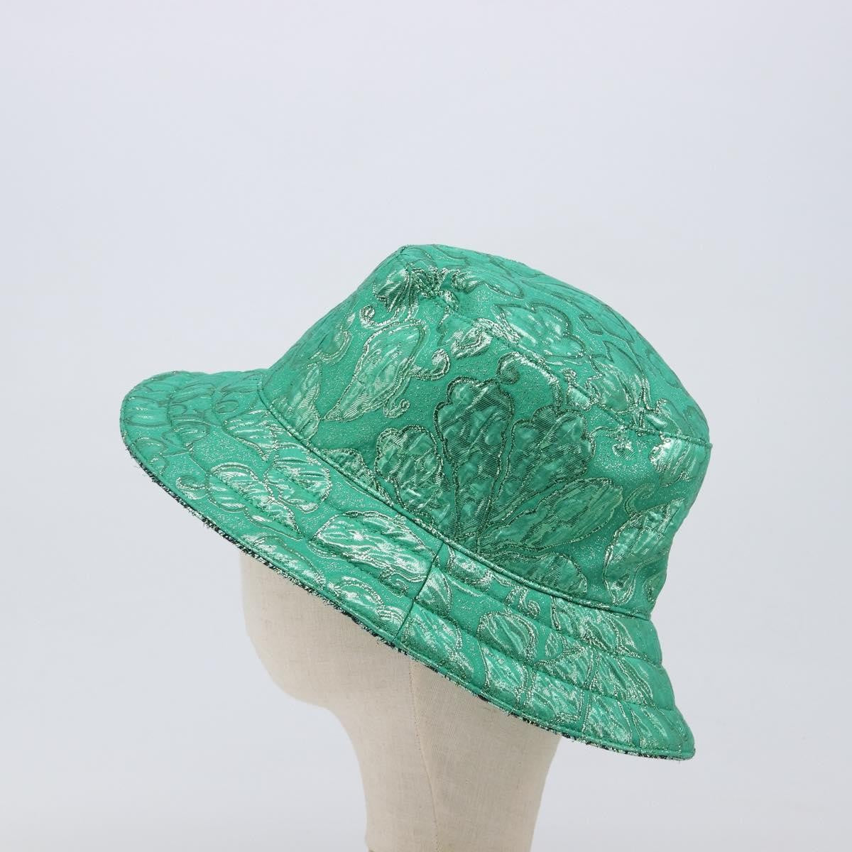 Gucci Reversible Bucket Hat Multicolor GG Canvas, Green, Cotton, Head Accessory