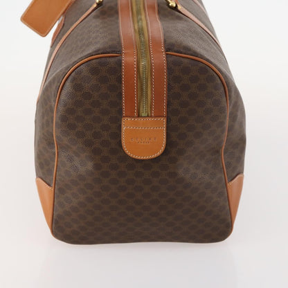 Celine Vintage Duffle Canvas and Leather, Brown, Canvas, Travel Bag