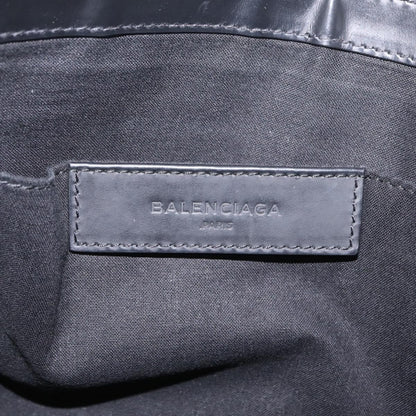 Balenciaga Navy Zip Canvas and Leather, Black, Canvas, Clutch