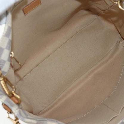 Louis Vuitton Soffi Damier Ebene, White, Canvas, Handbag