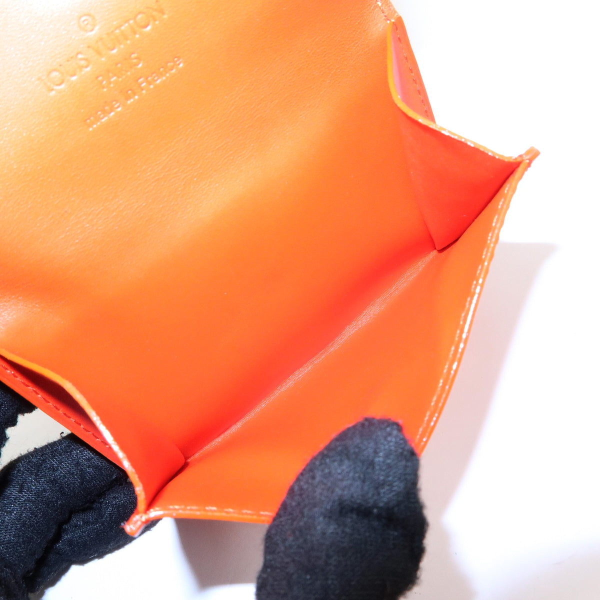 Louis Vuitton Ludlow Vernis, Orange, Leather, Wallet