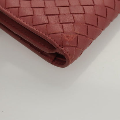 Bottega Veneta Bifold Coin Pocket Card Holder Intrecciato Nappa, Pink, Leather, Wallet