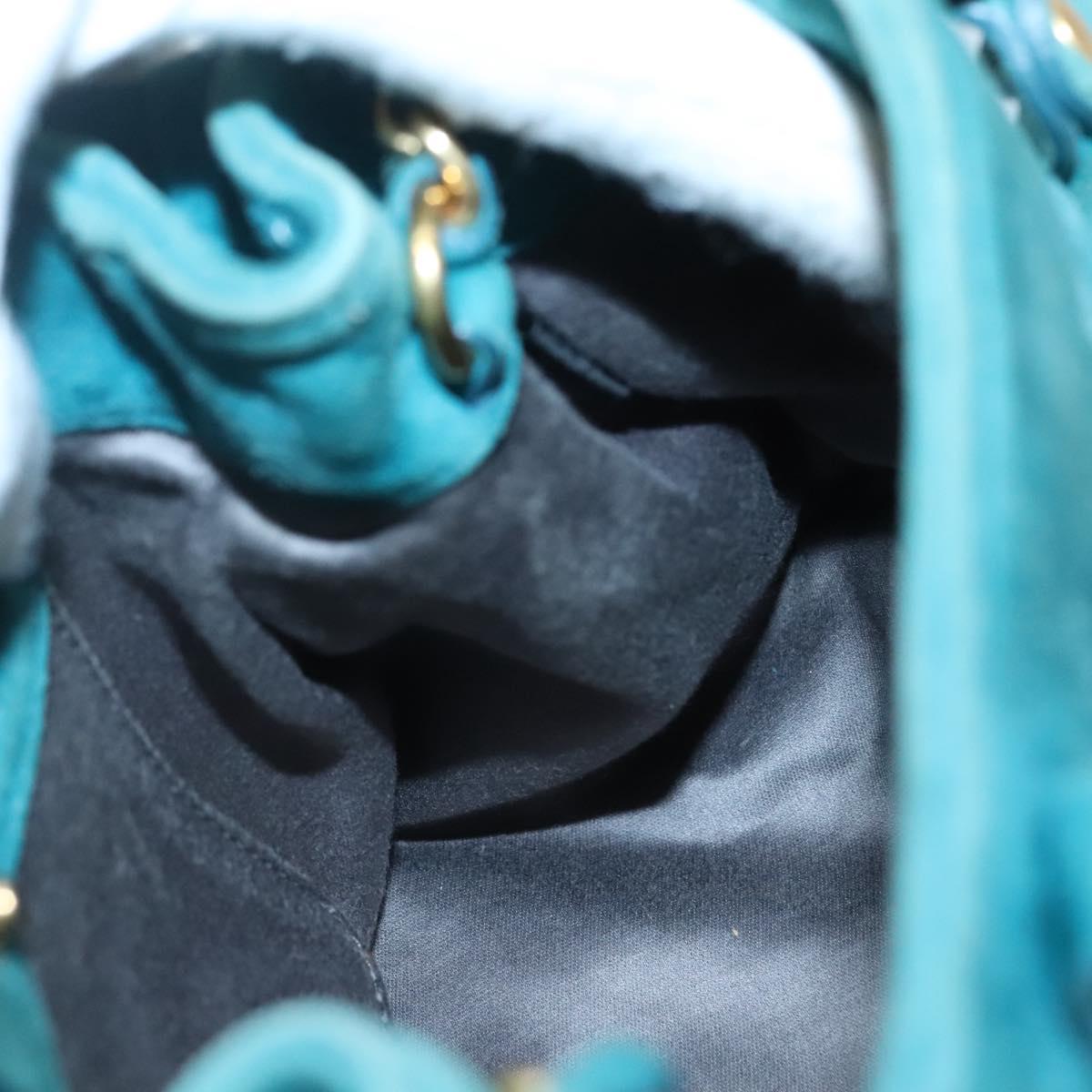 Miu Miu Shoulder Bag Suede leather, BLUE, SUEDE, Shoulder bag