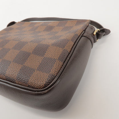 Louis Vuitton Trousse Make Up Damier, Brown, Canvas, Clutch