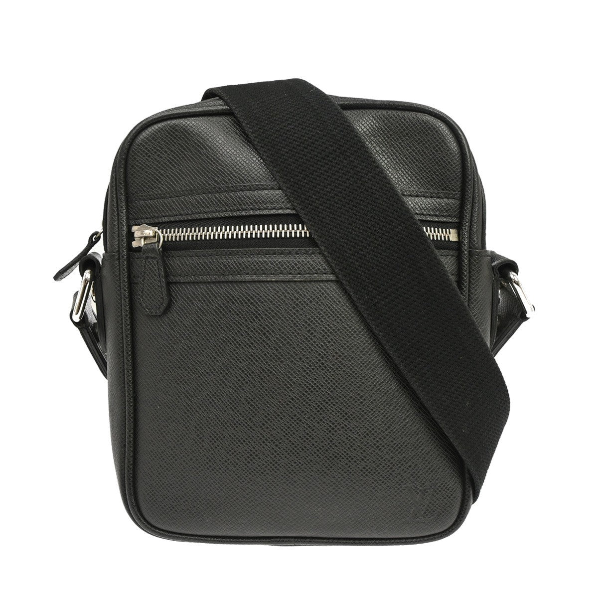 Louis Vuitton Dimitri Messenger Taiga Leather, Black, Leather, Shoulder Bag