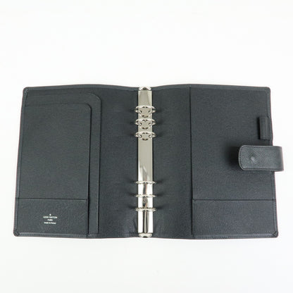 Louis Vuitton Ring Agenda Cover Taiga Leather, Gray, Leather, Briefcase