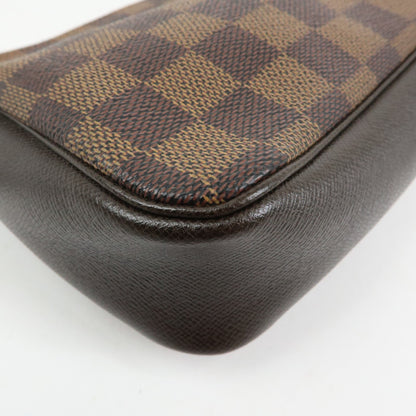 Louis Vuitton Trousse Make Up Damier, Brown, Canvas, Clutch