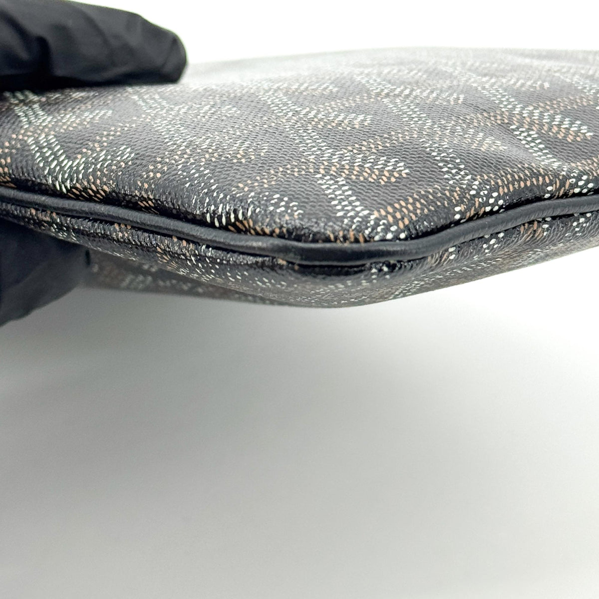 Goyard Senat Zip Coated Canvas, Black, Canvas, Clutch