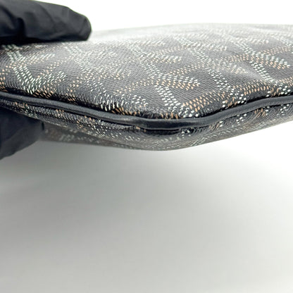 Goyard Senat Zip Coated Canvas, Black, Canvas, Clutch