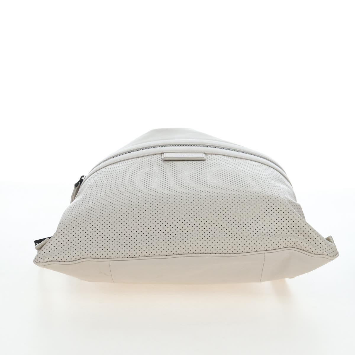 Bottega Veneta Drawstring Perforated Leather, Beige, Leather, Shoulder Bag