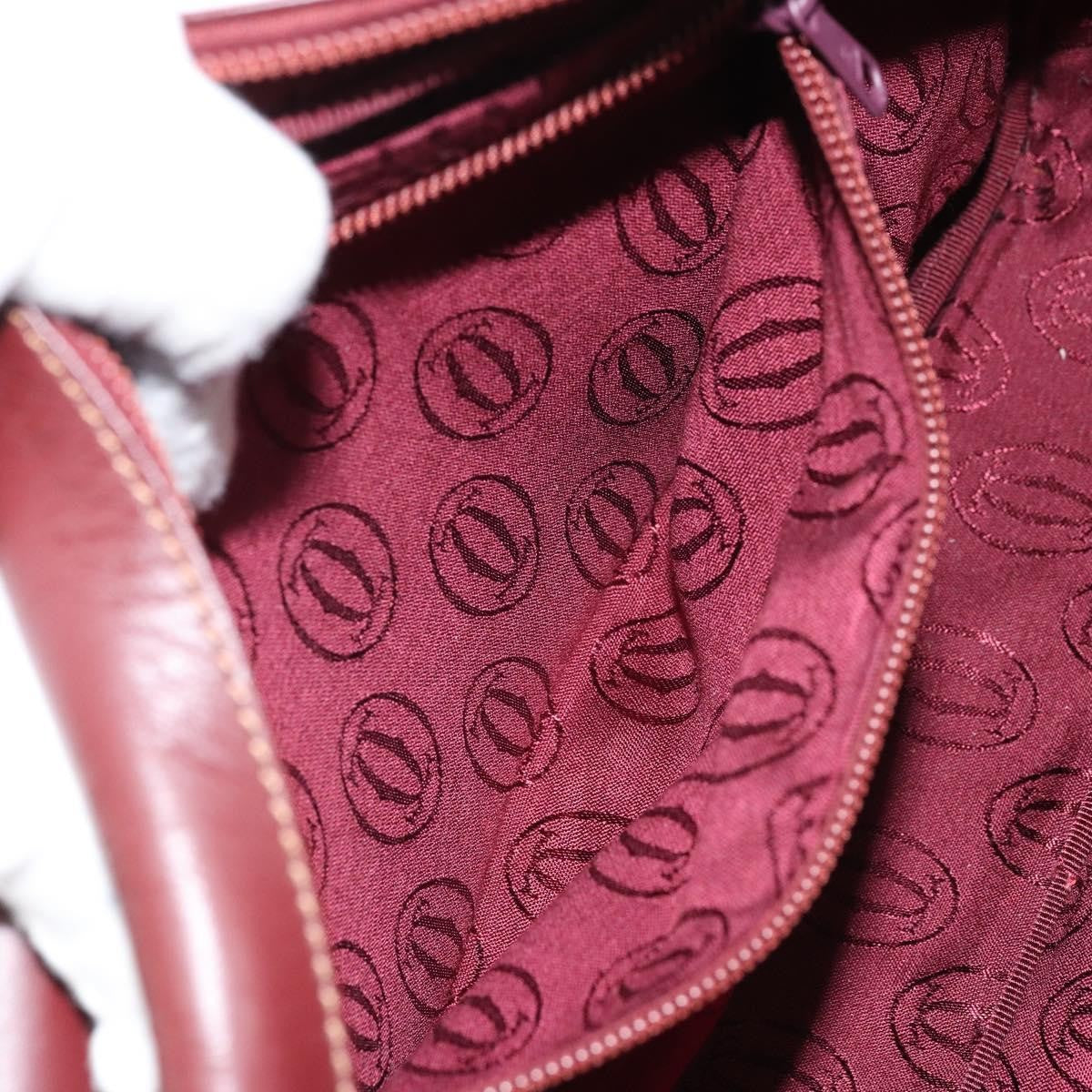 Cartier Must de cartier Leather, Burgundy, Leather, Shoulder Bag