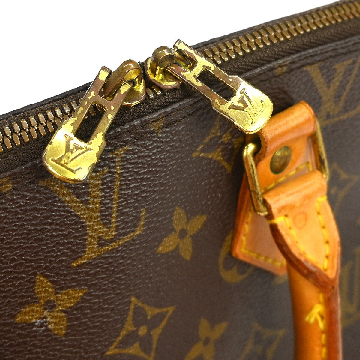 Louis Vuitton Alma Monogram, Brown, Canvas, Handbag