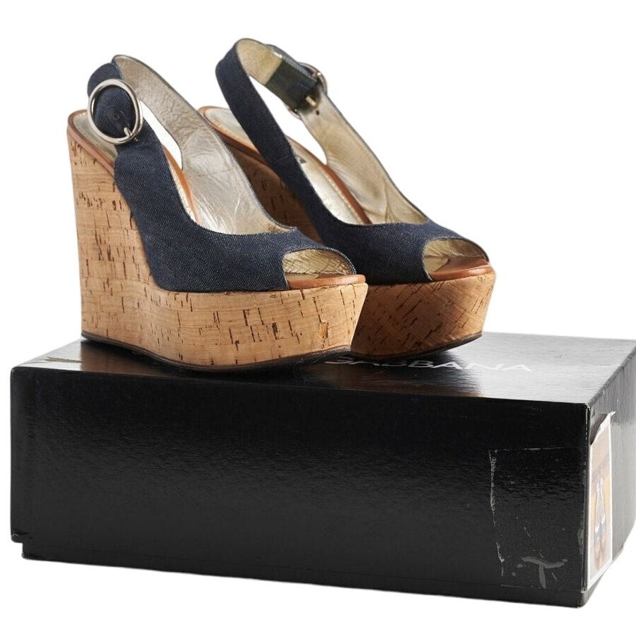 DOLCE & GABBANA Wedge Cork Sandals