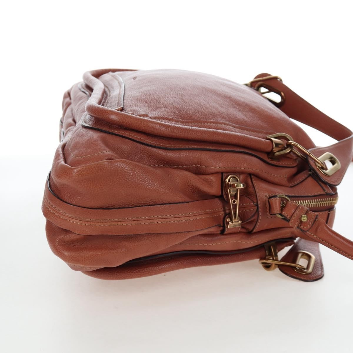 Chloe Paraty Quilted Leather, Brown, Leather, Handbag