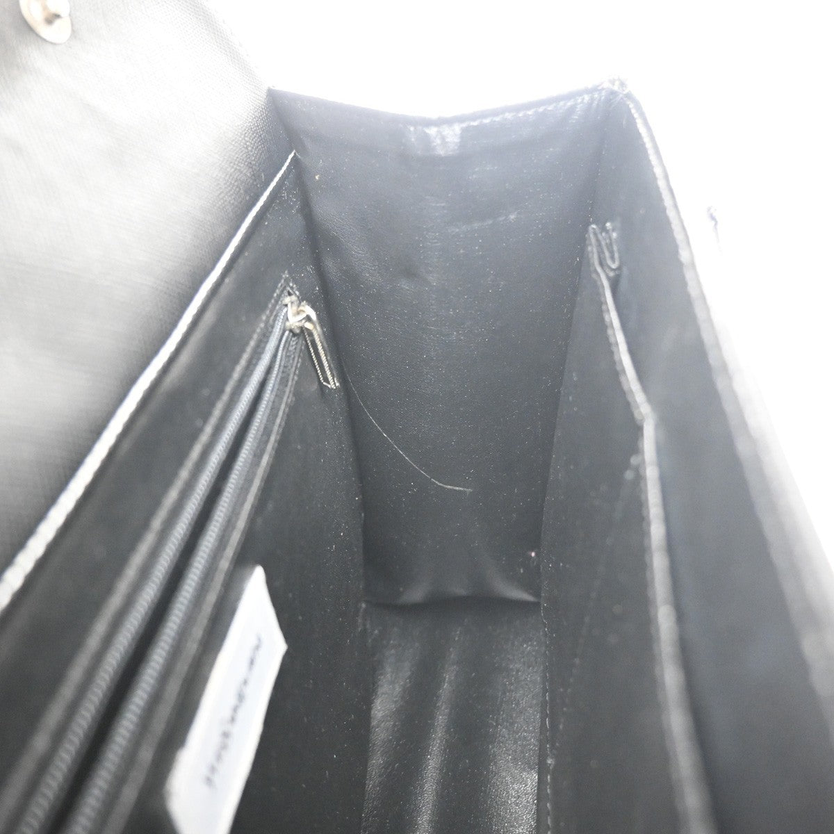 Saint Laurent Front Logo Plaque Convertible Clutch Leather, Black, Leather, Clutch