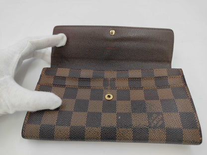 Louis Vuitton Vintage Sarah Damier, Brown, Canvas, Wallet
