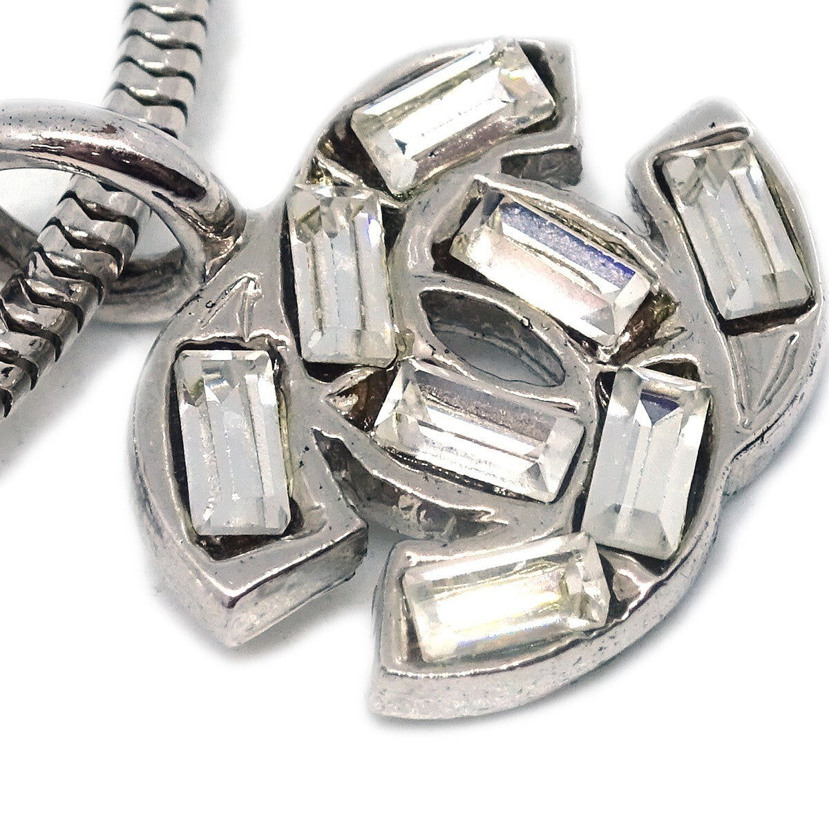 Chanel CC Chain Metal with Faux Pearl, Silver, Silver Plated, Bracelet