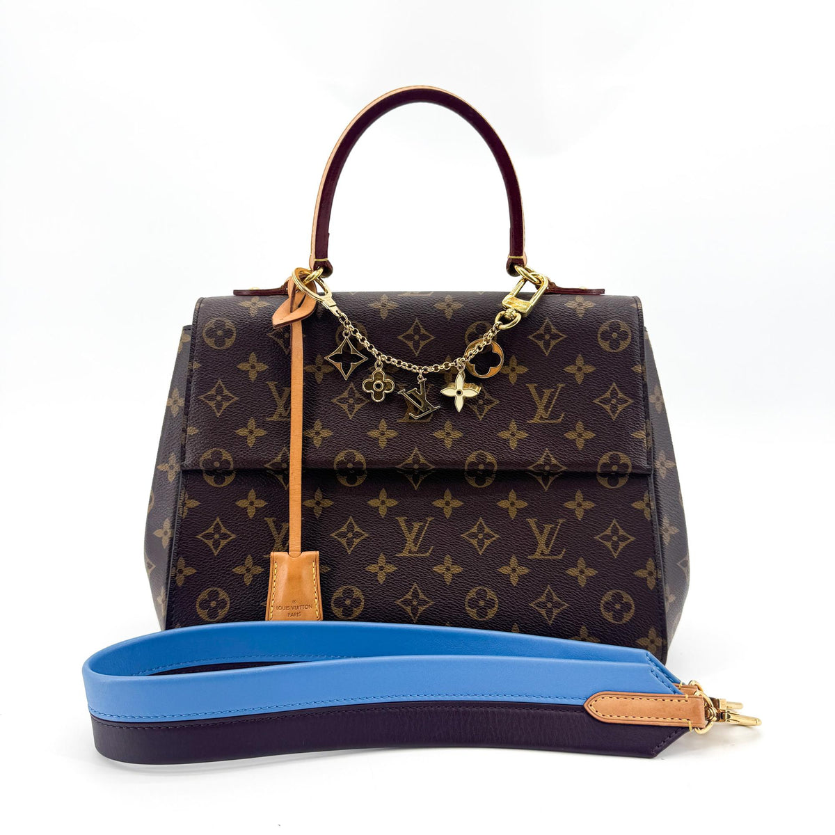 Louis Vuitton Cluny Top Handle Monogram Canvas, Brown, Canvas, Handbag