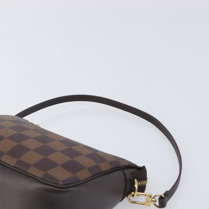 Louis Vuitton Trousse Make Up Damier, Brown, Canvas, Clutch