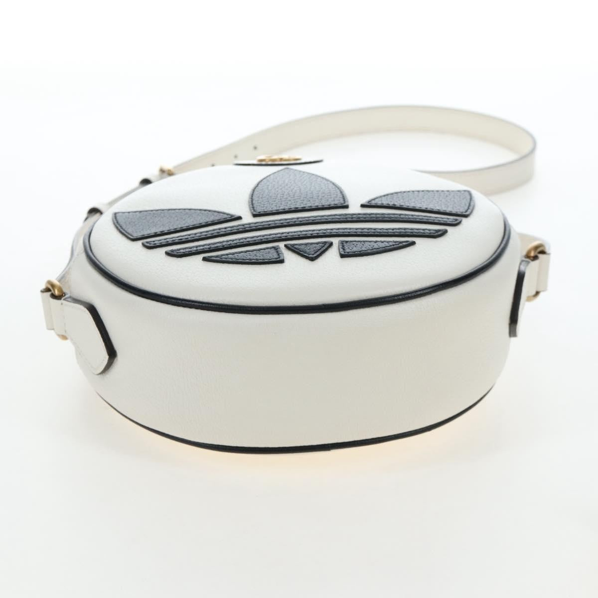 Gucci x adidas Ophidia Round Leather, White, Leather, Crossbody Bag
