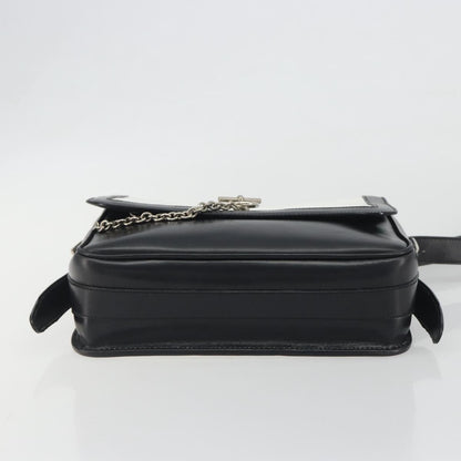 Celine Vintage Macadam Canvas, White, Leather, Shoulder Bag