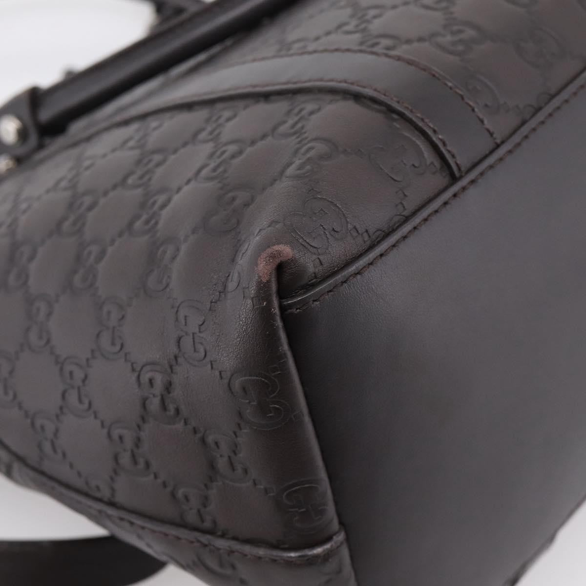 Gucci GG Charm Convertible Dome Satchel Guccissima Leather, Brown, Leather, Handbag
