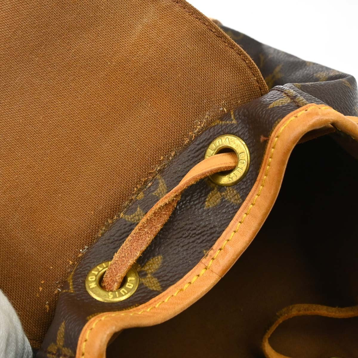 Louis Vuitton Vintage Montsouris Monogram Canvas, Brown, Canvas, Backpack