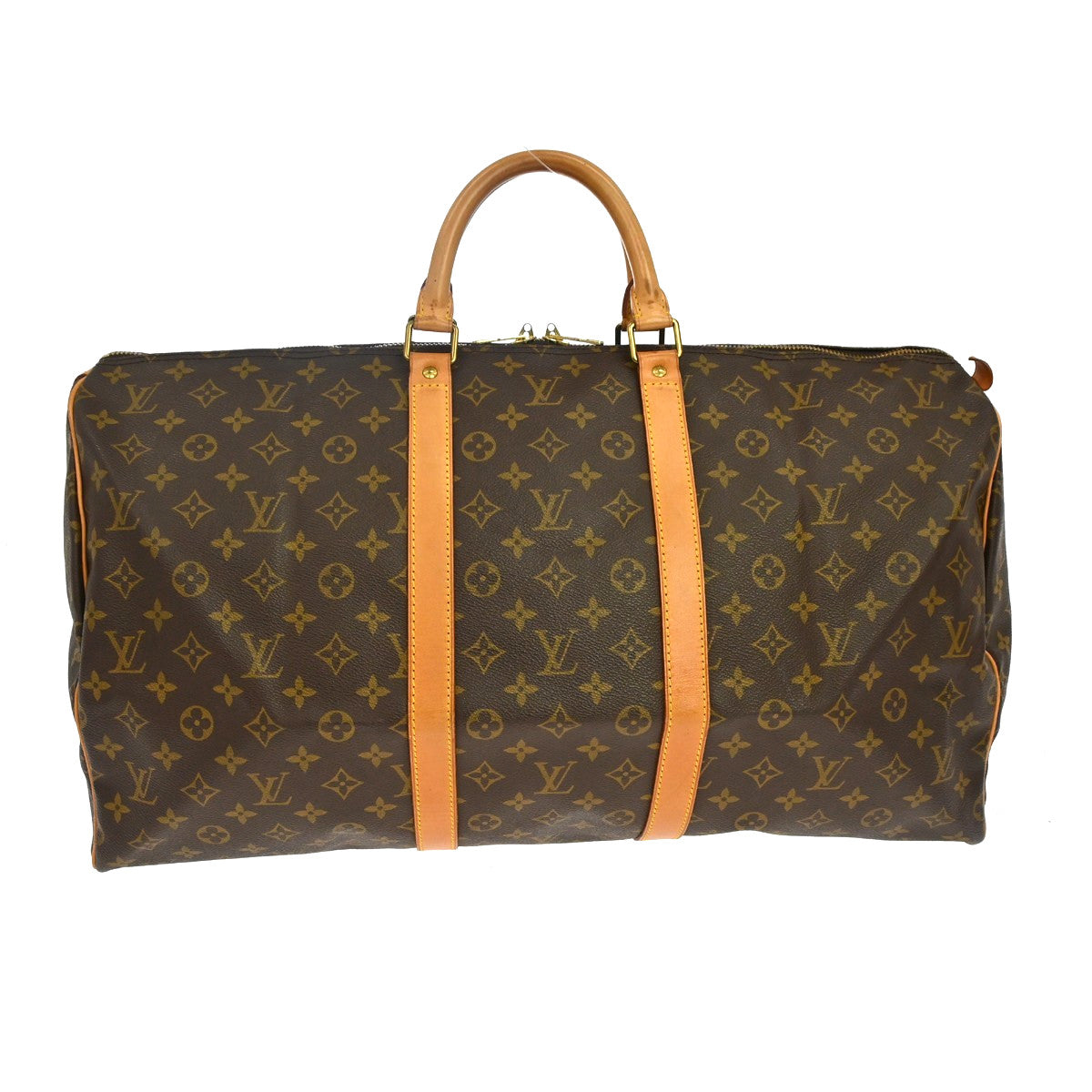 Louis Vuitton Keepall Monogram, Brown, Canvas, Travel Bag