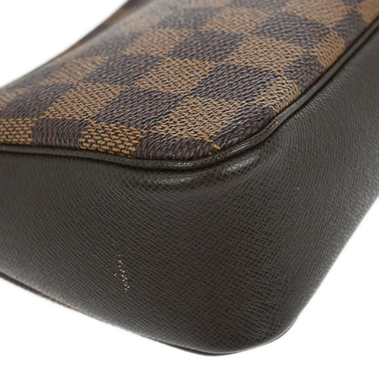 Louis Vuitton Trousse Make Up Damier Canvas, Brown, Canvas, Clutch